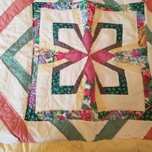 Pair Vintage Quilted Pillow Shams